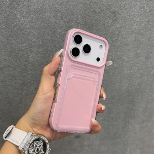 RNOZX iPhone 13 Pro Max�p �J�[�h�X���b�g�t���t�H�g�N���b�v�t���\�t�g�t�H���P�[�X �L�����f�B�J���[ �ϏՌ��J�o�[�iiPhone 13 Pro Max�p/�s���N�j