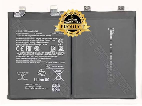 Image of THE BATTERY STORE Original BP49 Battery for Xiaomi Poco F4 5G Battery with 6 Months Warranty*** (DD111)