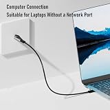 Fabater Adapter USB C na Ethernet, Adapter Męski na USB C 1000 Mbps RJ45 do Laptopa, Tabletu, Smartfona, Szeroka kompatybilność Typu Plug and Play