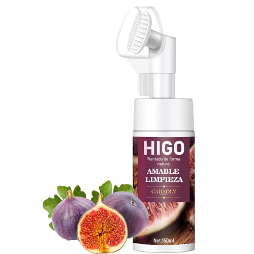Gesichtsreinigung, pflanzliche und sanfte Hautpflege, Feuchtigkeitscreme für das Gesicht, Reinigungsschaum, weicher Bürstenkopf – 5.1 fl oz (1, Feige)