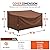 Arcedo Patio Sofa Cover, Waterproof Outdoor 3 Seater Couch Cover, Heavy Duty Durable Windproof Patio Furniture Sectional Protector, 90W x 34D x 32 H Inch, Brown