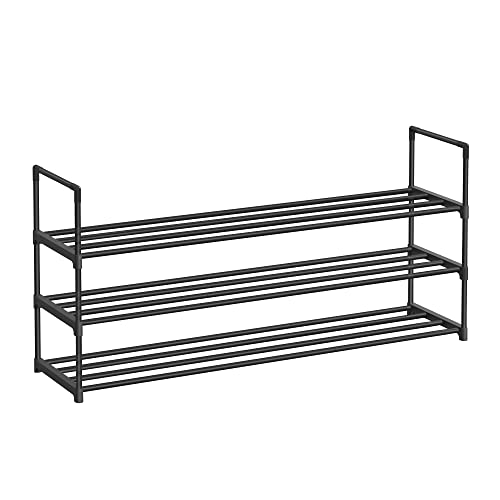 3 Katlı Metal Ayakkabı Rafı, 15 Ila 18 Çift Kapasiteli, İstiflenebilir, 30 x 116 x 55