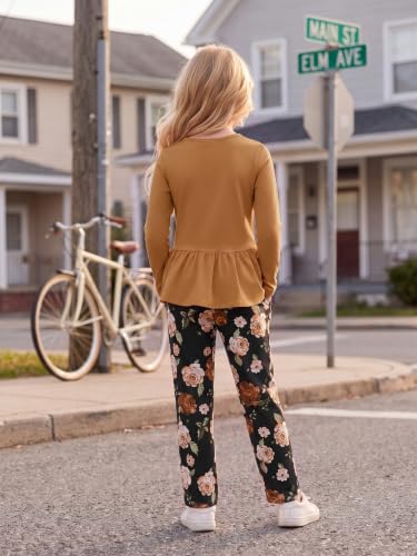 XMWEALTHY Little Girls Clothes Long Sleeve Top Long Pants 2Pcs Clothing Set - image 5