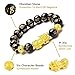 FengShui Wealth And Luck Bracelet, Feng Shui Black Obsidian Pixiu Wealth Bracelet Prosperity Buddha Beads Elastic Bracelets for Women Men Jewelry(2 Pcs)