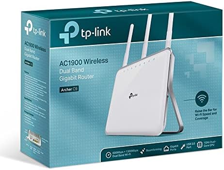 TP-Link AC1900 Smart Wireless Router - Beamforming Dual Band Gigabit WiFi Internet Routers for Home, High Speed, Long Range, Ideal for Gaming (Archer C9)