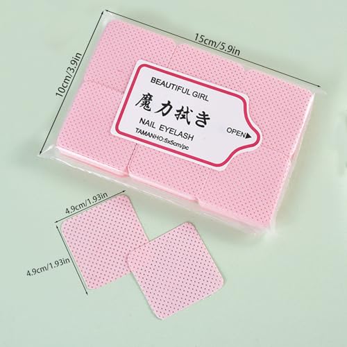 600 Stück fusselfreie Tücher für Nägel, fusselfreie Pads, Nagellack-Pads, UV-Gel, saugfähige Entferner, fusselfreie Wattepads, DIY-Nagelkunst, Rosa, 600 Stück