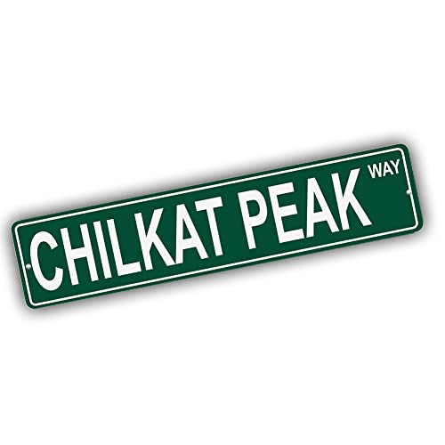 Brotherhood Aluminum Street Sign for Chilkat Peak - Alaska Man Cave Decor
