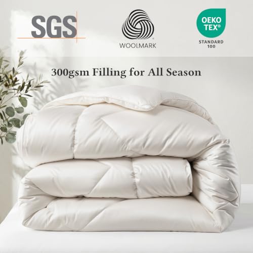 COHOME All-Season Queen Size Quilted Wool Comforter Duvet Insert by COHOME - Used condition - Image 2