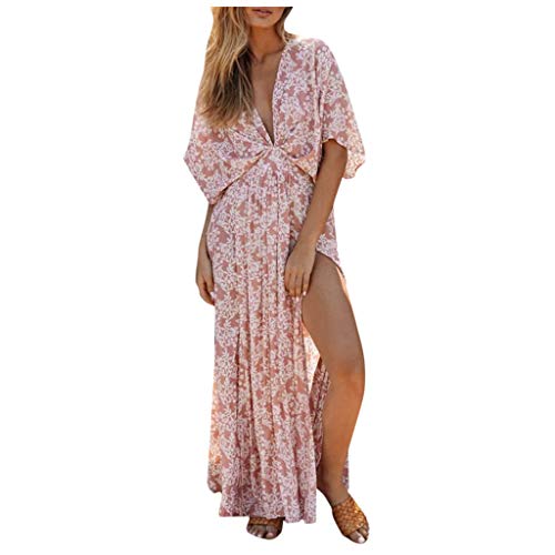 DEELIN Femmes Robe De Soirée Sexy Élégante Robe De Bal Chic Robe Longue Fente Floral D'été Plage Maxi Robe Holiday Cover