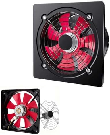 10" 100W Through Wall Exhaust Fan - High-Speed, Low Noise Bathroom Ventilation with Adjustable Speed Switch for Efficient Airflow and Humidity Control