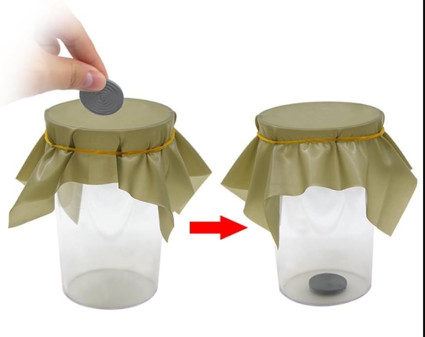 Miniatura 3 de Moneda a través de una hoja de goma Moneda en taza Comedia Trucos de magia de cerca Trucos mágicos Trucos mágicos Accesorios para magos Agujero