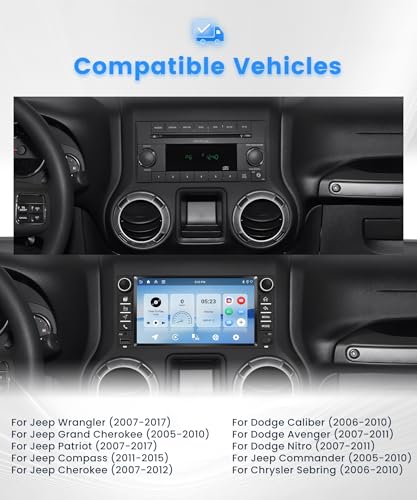 Radio para Jeep Wrangler 2007-2017, Android 7" táctil miniatura 2