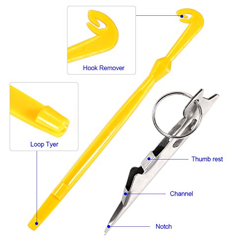 Domary Ferramenta de Nó de Linha de Pesca com Mosca Loop Ferramenta de Amarração de Nó Kit de Remove