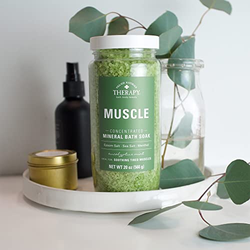 Village Naturals Therapy Aches and Pains Muscle Relief Mineral Bath Soak 20 oz. 4 pack