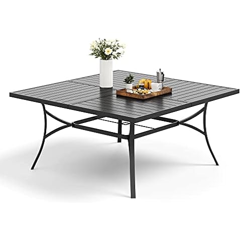 MFSTUDIO 60" Square Metal Outdoor Dining Table Cover