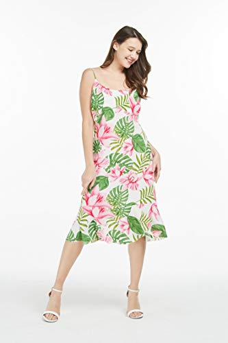 Image of Women's Hawaiian Mermaid Ruffle Dress Signature Prints | Mermaid Silhouette; Ruffle Hem; Soft Rayon Fabric; Signature Floral Prints; Resort Vacation Style