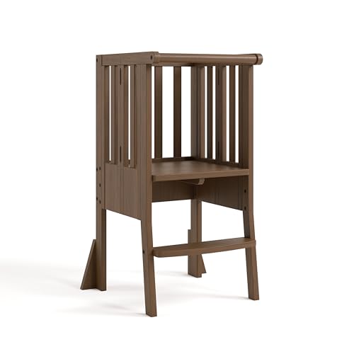 Image of Storkcraft Toddler Standing Tower Kitchen Step Stool, Hazelnut