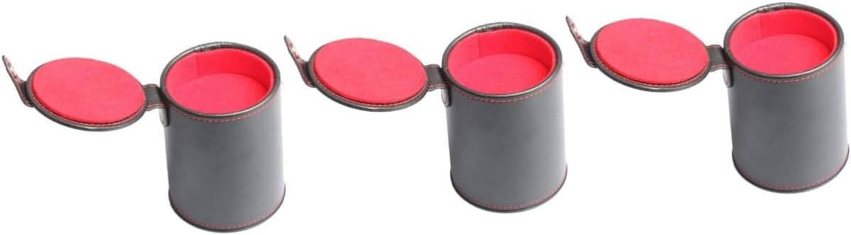 FAVOMOTO 3pcs Double Silent Dice Cup for Dice Storage for Ktv Bar Games and Parties