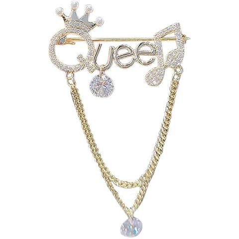 Vintage Birthday Queen Brooch Queen Pin for Women Metal Pin Rhinestone Queen Crown Brooch Pins for Girls Round Buckle Brooch Cover