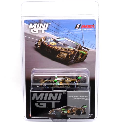 MINI GT 1:64�X�P�[�� CHEVROLET CORVETTE Z06 GT3.R #13 AWA 2025 IMSA 24Hrs �A�����J MiJo Toys ���� �V�{���[ �R���x�b�g Z06 GT3.R IMSA 4���� 2025#13 AW