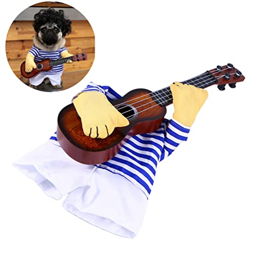 Disfraz de guitarra para perro tamaño M ibasenice miniatura 4