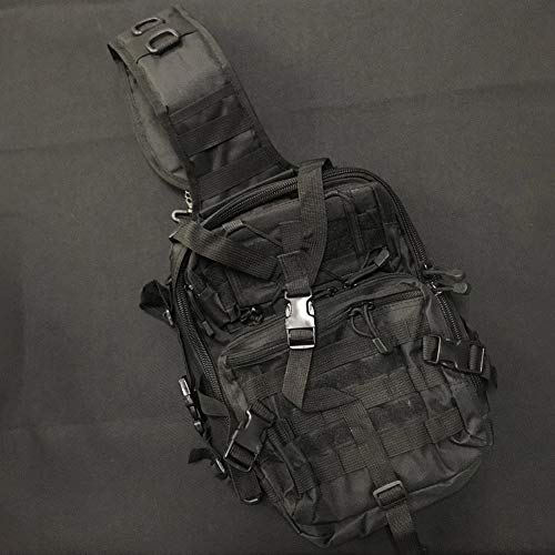 Roexboz Bolsa tática de ombro militar, bolsa de ombro de grande capacidade, mochila tiracolo para vi