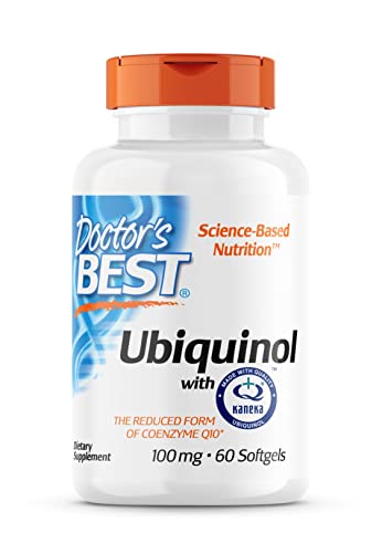 Doctor's Best, Ubiquinol mit Kaneka, 60 Softgels, 100mg Ubiquinol je Dosis, Glutenfrei, GMO frei, Geschmacksneutral