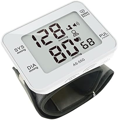 Wrist Blood Pressure Monitor, Digital Blood Pressure Cuff with Voice Broadcast & Large Display Screen, Automatic BP Monitor with Irregular Heartbeat Indicator & 90x2 Readings Memory & Carrying Case