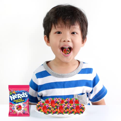 Gummy Cluster Chewy Candy With Crunchy Outside And Soft Inside, Assorted Fruit Flavored Candies, Pack Of 3, 5 Ounces Each #TOP3
