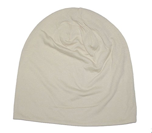ICSTH Unisex Cotton Beanie Soft Sleep Cap Street Dancer Watch Hat (Beige)