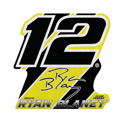 Rico Industries NASCAR Racing Ryan Blaney Shape Cut Pennant - Home and Living Room Décor - Soft Felt EZ to Hang