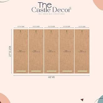 The Castle Decor Vastu modern horses painting with frame 5 Big Size (27x48) Multiple Frames Wall Art Painting for living room,Bedroom,Drawing room,Hotels-Wooden Framed-Digital Painting