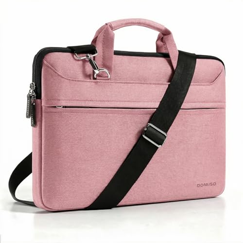DOMISO 14 Zoll Wasserdicht Laptop Notebook Laptop Tasche für Lenovo IdeaPad Yoga 710 ThinkPad A475/HP Stream 14 Pavilion 14/Asus/Dell,Rosa