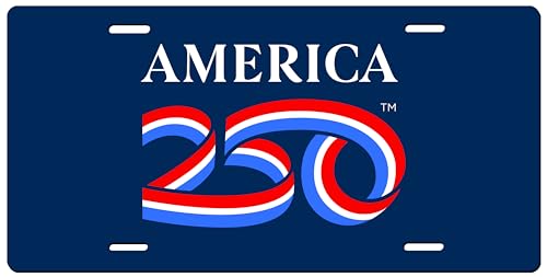America250™ Logo (Navy) License Plate