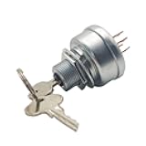 Yersul 33-377 Craftsman Riding Lawn Tractor Mower Ignition Starter Switch with 3 Position 4 Termials 2 Keys Mower Replacement for Kubota,John Deere,Toro,Grasshopper,Snapper,Scag,Sears Mower