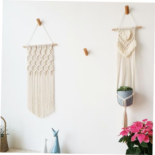 Tapiz bohemio de pared tejido a mano con borlas decorativas para apartamento 2