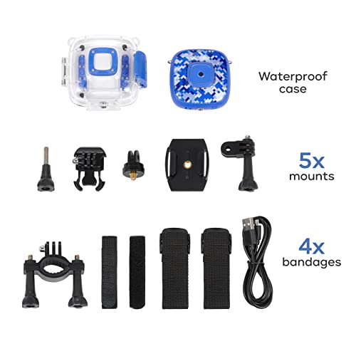 Image of Vivitar Kids Tech - Ultimate Kids Action Camera, Waterproof Digital Action Camera for Kids with 5 MP HD Photo and Video, 2 inch Screen, Microphone, Waterproof case Blue