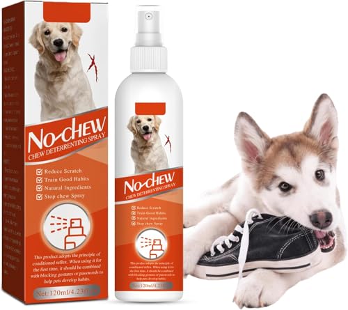 YUYQAQ Spray amargo para que los perros dejen de masticar, spray sin masticar para perros, eficaz spray antimasticación para perros, spray amargo disuasorio para perros para evitar lamer muebles