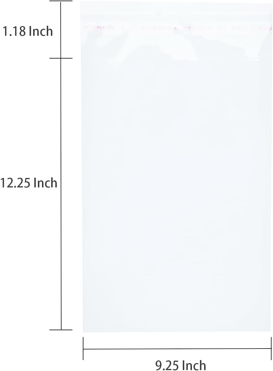 Delatanus 9-1/4 x 12-1/4 Inch Clear Cellophane Cello Bags-Fits 9x12 Inch Prints Photos Cards Candy Treats Cookie Clear Plastic Sleeves-90 Pcs
