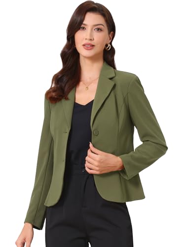 Allegra K Women's Work Office Blazer Stretch Lapel Collar Long Sleeve Jacket Suit Blazer