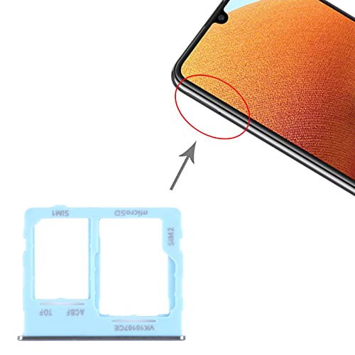 Image of Original SIM Card Tray + SIM Card Tray /Micro SD Card Tray Replacement SIM Tray Holder with Ejector Pin Tool Compatible with Samsung Galaxy A32 5G SM-A326B (Awesome Blue)