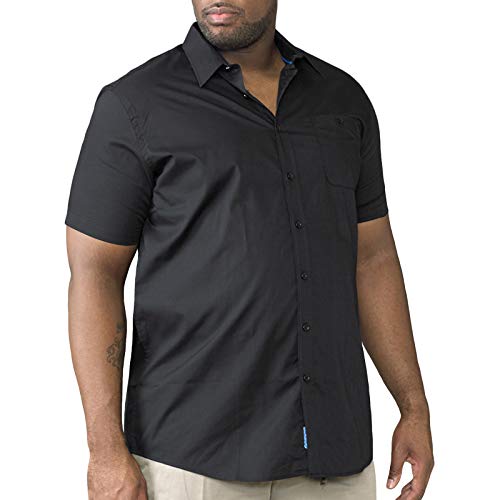 DUKE D555 Mens Aeron Big Tall Shirt - 5XL Black