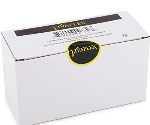 Vivaplex, 12, Cobalt Blue, 10 ml Glass Roll-on Bottles with Stainless Steel Roller Balls. 3-3 ml Droppers included