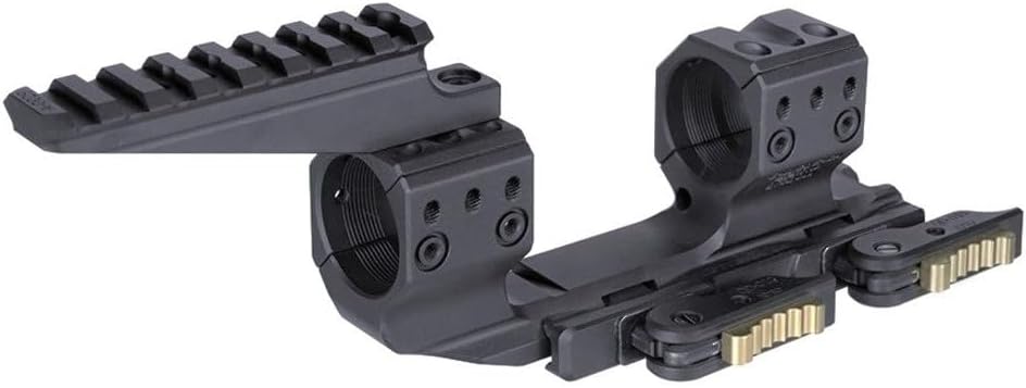 30/34mm Tube Dual Ring Scope Cantilever QD Mount & Top Extend Rail Base Mounting Set Combo With Integrate Bubble Levels & 10-Degree Wedge，1.54/1.93" Optical Centerline Height，For Standard 20mm Rail