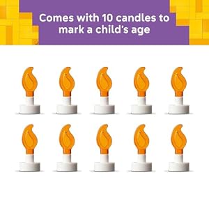 LEGO Birthday Party Cake 40815 | Building Toys for Boys & Girls, Ages 7+, Birthday Decoration w/ 10 Candle Accessories, 219 Pieces, Gift for Birthdays — photo 5 of 6