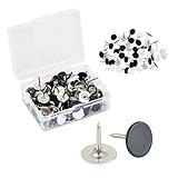 100 Pezzi Puntine da Disegno, Chiodi per Tappezzeria, Testa Piatta, Decorativi Piatto Test...