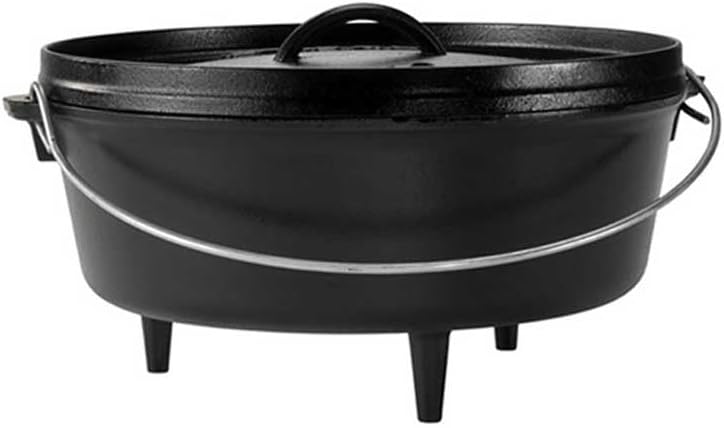 Lodge Logic Camp Oven 6 Qt. Cast Iron Pre-Seasoned, Round 12"