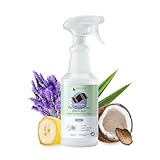 kin+kind Pee Stain & Odor Destroyer for Fabric & Carpets - Made in the USA - Lavender Scented Spray - Natural Cleaner for Cat Urine, Stains - Carpet Deodorizer - Fight Odor Effectively - 32 fl oz