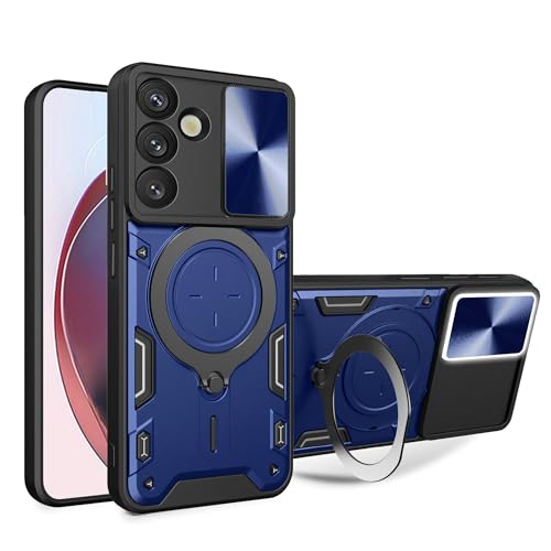 Lucyliy Compatible with Samsung Galaxy s25 Plus SM-S936B S936B/DS S936 Phone Case Cover [with Tempered Glass Screen Protector] Blue