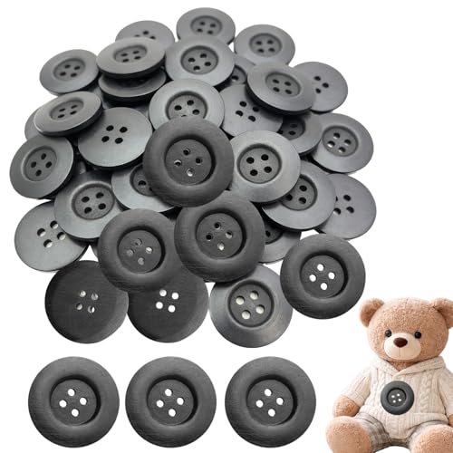 MOSIOBERDAVIAN 40 Pcs Large Size Wood Buttons image